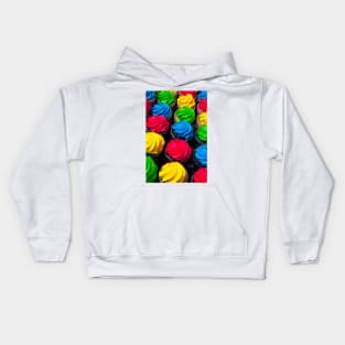 Rows Of Colored Cup Cakes Kids Hoodie